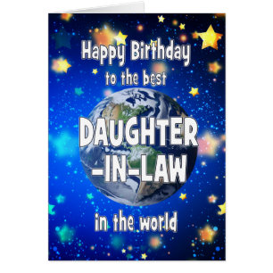 Beste schoondochter ter wereld op verjaardag