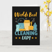 Beste Schoonmaakster Huishoudelijke Gift Kaart (Gele Bloem)