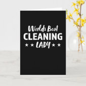 Beste schoonmaakster huishoudster ter wereld kaart (Gele Bloem)