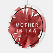 Beste schoonmoeder ooit gepersonaliseerd in wetten keramisch ornament (Links)