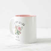 Beste schoonmoeder ooit twee toner gepersonaliseer tweekleurige koffiemok (Voorkant links)