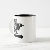 Beste schoonmoeder ooit tweekleurige koffiemok (Voorkant links)