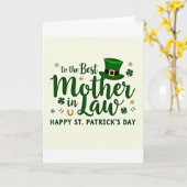 Beste Schoonmoeder St. Patrick Kaart (Gele Bloem)