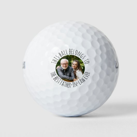 Beste schoonvader gepersonaliseerde foto golfballen (Voorkant)