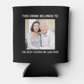 Beste schoonvader ooit gepersonaliseerde foto zwar blikjeskoeler (Voorkant)
