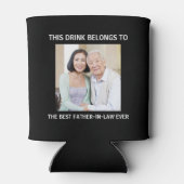 Beste schoonvader ooit gepersonaliseerde foto zwar blikjeskoeler (Achterkant)