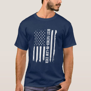 Beste schoonvader ooit USA Amerikaanse vlag T-shirt