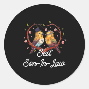 Beste schoonzoon Groom Funny Husband om Humor te z Ronde Sticker