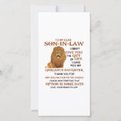 Beste schoonzoon, ik heb u mijn geweldige dochter  bedankkaart (Voorkant)