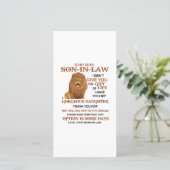 Beste schoonzoon, ik heb u mijn geweldige dochter  bedankkaart (Staand voorkant)