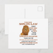 Beste schoonzoon, ik heb u mijn geweldige dochter briefkaart (Voorkant / Achterkant)