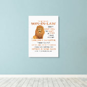 Beste schoonzoon, ik heb u mijn geweldige dochter canvas afdruk (Insitu (Houten vloer))