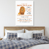 Beste schoonzoon, ik heb u mijn geweldige dochter canvas afdruk (Insitu (Slaapkamer))