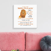 Beste schoonzoon, ik heb u mijn geweldige dochter canvas afdruk (Insitu (Woonkamer))