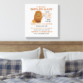 Beste schoonzoon, ik heb u mijn geweldige dochter canvas afdruk (Insitu (Slaapkamer))
