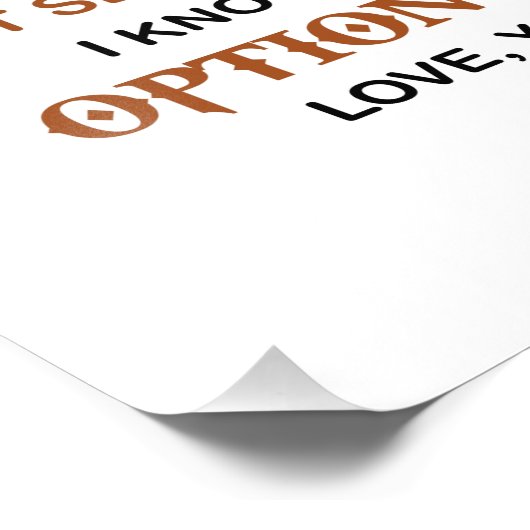 Beste schoonzoon, ik heb u mijn geweldige dochter foto afdruk (Hoek)