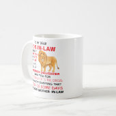 Beste schoonzoon, ik heb u mijn geweldige dochter  koffiemok (Voorkant links)