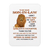 Beste schoonzoon, ik heb u mijn geweldige dochter magneet (Verticaal)