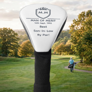 Beste schoonzoon monogram initialen man van verdie golfheadcover