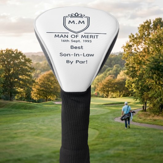 Beste schoonzoon monogram initialen man van verdie golfheadcover