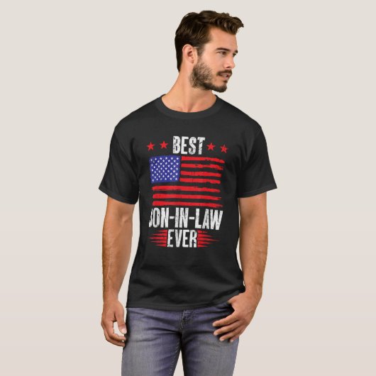 Beste schoonzoon ooit US Flag  T-shirt (Voorkant volledig)