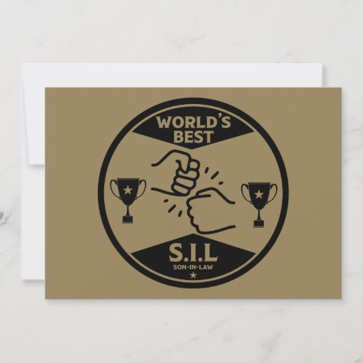 Beste schoonzoon ter wereld feestdagenkaart (Voorkant)