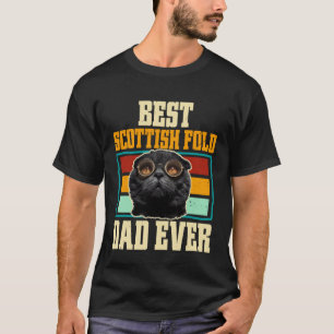 Beste Schotse Fold Papa Ooit Kat T-shirt