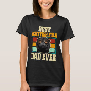Beste Schotse Fold Papa Ooit Kat T-shirt
