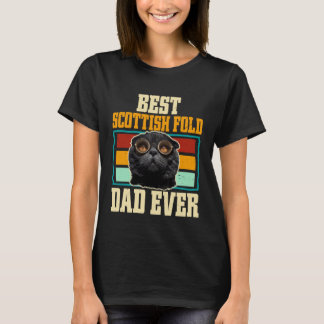 Beste Schotse Fold Papa Ooit Kat T-shirt