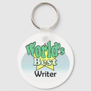 Beste schrijver ter wereld sleutelhanger