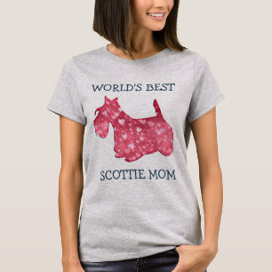 Beste Scottie Hond Moeder Hart T-shirt