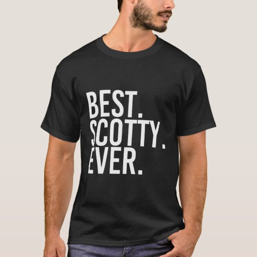 Beste Scotty Ever Grappige Gepersonaliseerde Naam  T-shirt (Voorkant)