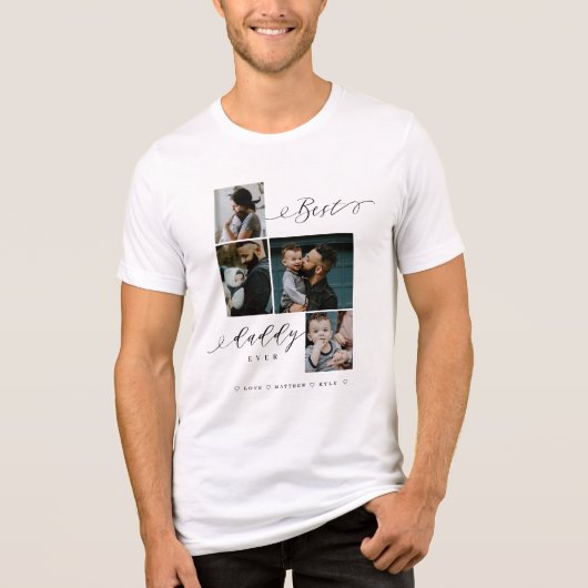 Beste script voor papa ooit | Familie Foto Keepomw Tri-Blend Shirt (Voorkant)