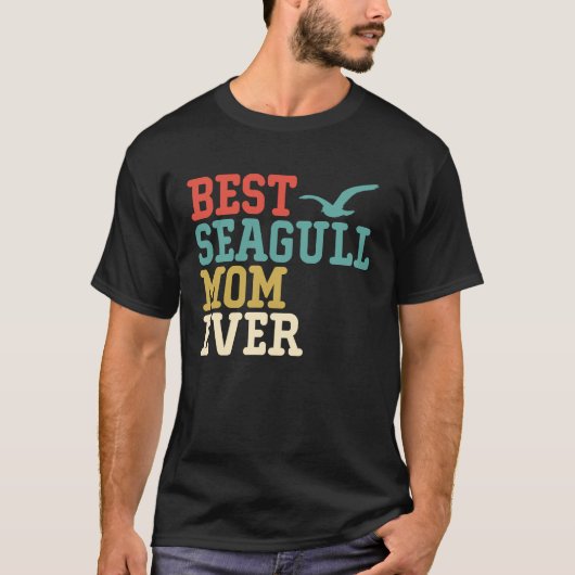 Beste SEAGULL Moeder ooit  Retro T-shirt (Voorkant)