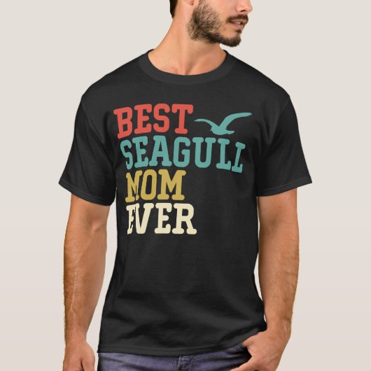 Beste SEAGULL Moeder Ooit Vintage Retro T-shirt (Voorkant)