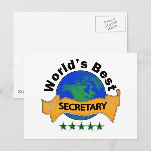 Beste secretaris van de wereld briefkaart (Voorkant / Achterkant)