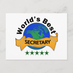 Beste secretaris van de wereld briefkaart