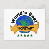 Beste secretaris van de wereld briefkaart (Voorkant)