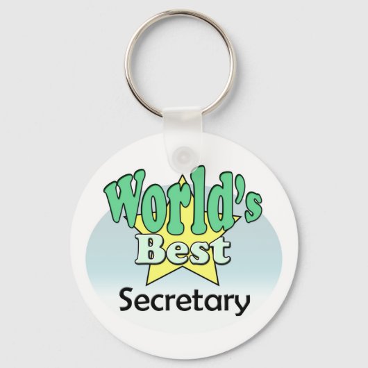 Beste secretaris van de wereld sleutelhanger (Voorkant)