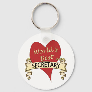 Beste secretaris van de wereld sleutelhanger