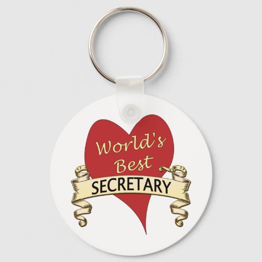 Beste secretaris van de wereld sleutelhanger (Voorkant)