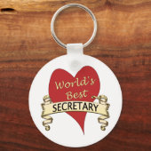 Beste secretaris van de wereld sleutelhanger (Voorkant)