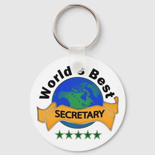Beste secretaris van de wereld sleutelhanger (Voorkant)