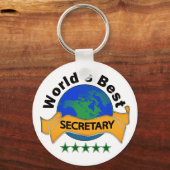 Beste secretaris van de wereld sleutelhanger (Voorkant)