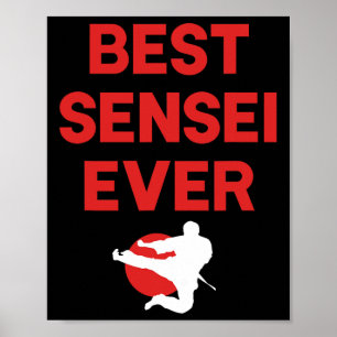 Beste Sensei ooit Karate Judo Tae Kwon Do Kleding Poster