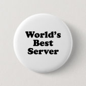 Beste server ter wereld ronde button 5,7 cm (Voorkant)