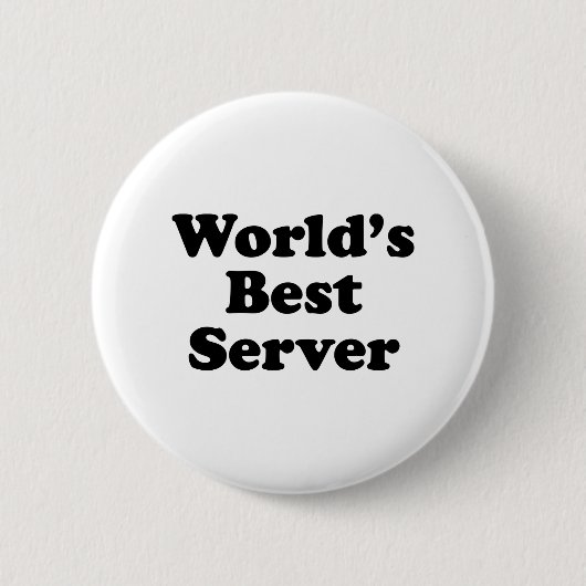 Beste server ter wereld ronde button 5,7 cm (Voorkant)
