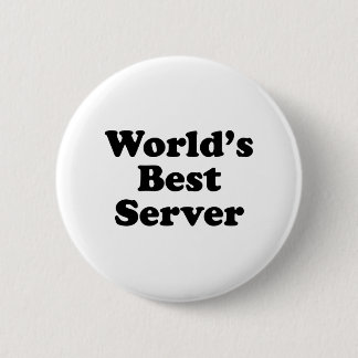 Beste server ter wereld ronde button 5,7 cm
