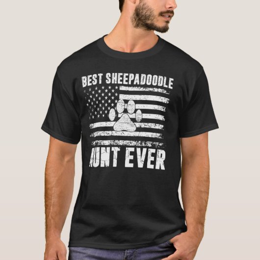 Beste Sheepadoodle tante ooit Sheepadoodle T-shirt (Voorkant)