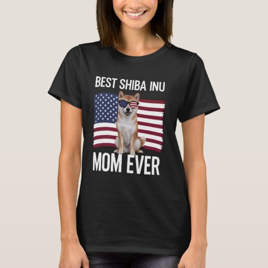 Beste Shiba Inu moeder ooit 4 juli Patriottische h T-shirt (Voorkant)